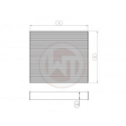 Rdzeń chłodnicy Core 240x251x52mm Wagner Tuning